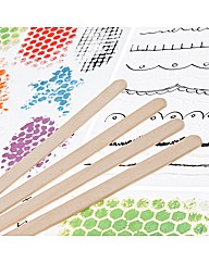 Pink Paislee She Art Pack of 4 Rub Ons