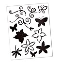 Artemio Flowers and Swirls Clear Stamp S