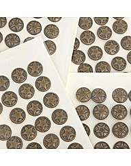 Hot Fix Bronze Circles with Stars Custom
