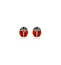9ct Gold Enamel Ladybird Stud Earring