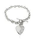 Silver Footprints Message Bracelet