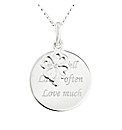 Silver Live, Laugh, Love Pendant