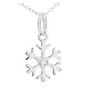 Silver and CZ Snowflake Pendant