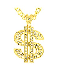 Gold  Plated Dollar Pendant & chain