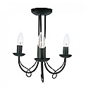 Floella 3 Light Matt Black Ceiling Light