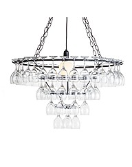 Black 4 Tier Wine Glass Chandelier