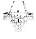 Black 4 Tier Wine Glass Chandelier