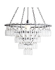 Black 4 Tier Champagne Glass Chandelier
