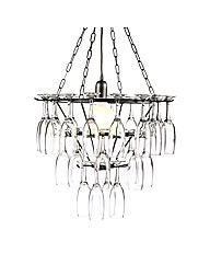 Black 3 Tier Champagne Glass Chandelier