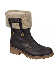 Rieker Tara Ladies Fur Trimmed Ankle Boo
