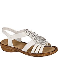 Rieker Rosette Zip Trim Fashion Sandals