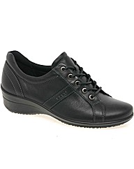 Ecco Award Lace Up Leather Low Wedge Sho