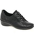 Ecco Award Lace Up Leather Low Wedge Sho