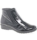 Eneka Vain Womens Patent Zip Fastening A