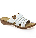 Rieker Roman Leather Rouched Slip On Mul