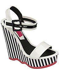 Dolcis Stripey Wedge Sandal