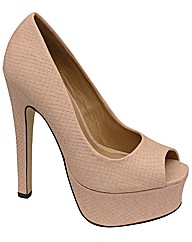 Dolcis Snake Peep-Toe Court