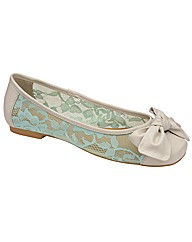 Dolcis Lacey Bow Trim Ballerina