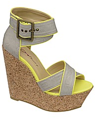 Dolcis Neon Strappy Wedge