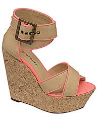 Dolcis Neon Strappy Wedge