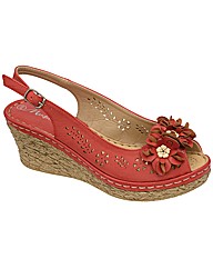 Manfield Flower Trim Wedge