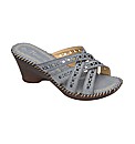 Manfield Cut-Out Strappy Mule