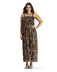 Petite Animal Print Maxi Dress | Leedo