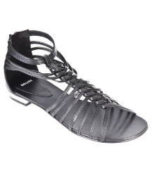 Bronx Brozip Black Sandal