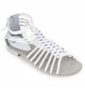 Bronx Brozip White Sandal