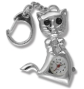Silver Coloured Cat Keyring