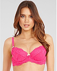 Just Peachy Lace Padded Balconette Bra