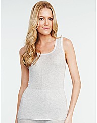 Thermal Lace Trim Stripe Vest