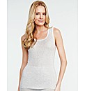 Thermal Lace Trim Stripe Vest
