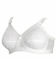 Naturana White All Over Lace Cup Bra