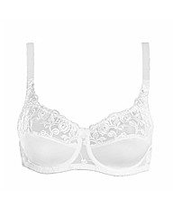 Naturana White Two Section Cup Bra