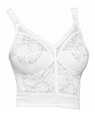 Naturana White Firm Control Longline Bra