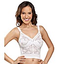 Naturana White Firm Control Longline Bra