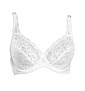 Naturana White Elasticated Lace Cup Bra