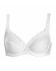Naturana White Two Section Cup Bra