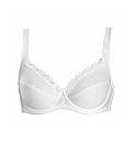 Naturana White Two Section Cup Bra
