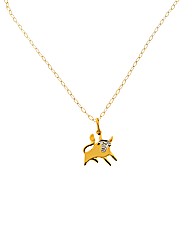 GPS and Diamond Taurus Horoscope Pendant
