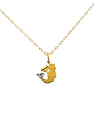 Diamond Capricorn Horoscope Pendant