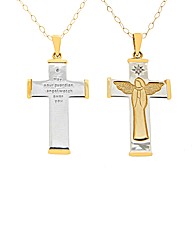 9ct Diamond Set Guardian Angel Pendant