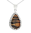 Silver & Crystal BR Tiger pendant