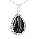 Silver & Crystal Zebra pendant