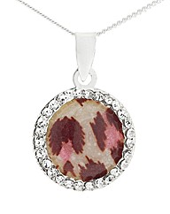 Silver & Crystal Jaguar pendant