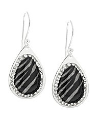 Silver & Crystal Zebra earrings
