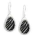 Silver & Crystal Zebra earrings