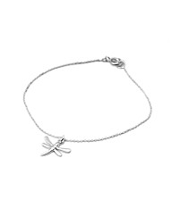Sterling Silver Dragonfly Charm Bracelet
