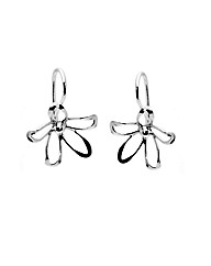 Sterling Silver Stencil Flower Drops